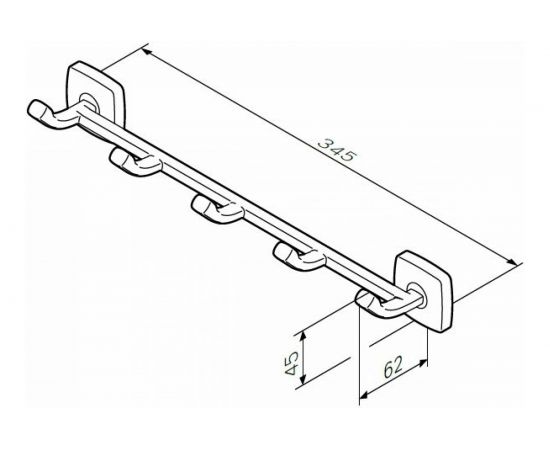 Набор крючков для полотенец AM.PM Gem A9035900 – изображение 5