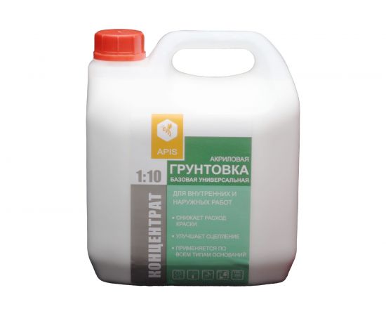 Универсальная базовая грунтовка APIS концентрат 1:10, канистра 3 кг 4665296510204 