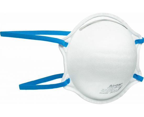 Респиратор-полумаска AirON FFP2 с боковыми ушками, 202, без клапана, 10 штук в упаковке AG0002 