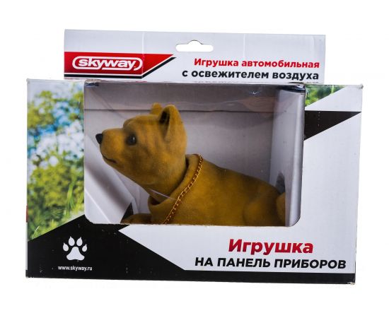 Большая собака в машину с освежителем "Яблоко" SKYWAY Сиба-Ину S04201005 