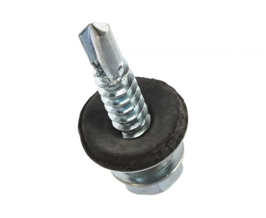 Саморез КРЕП-КОМП кровельный цинк, с шайбой EPDM, PT-3, 4,8х25 300шт ск4825фпт3 – изображение 2