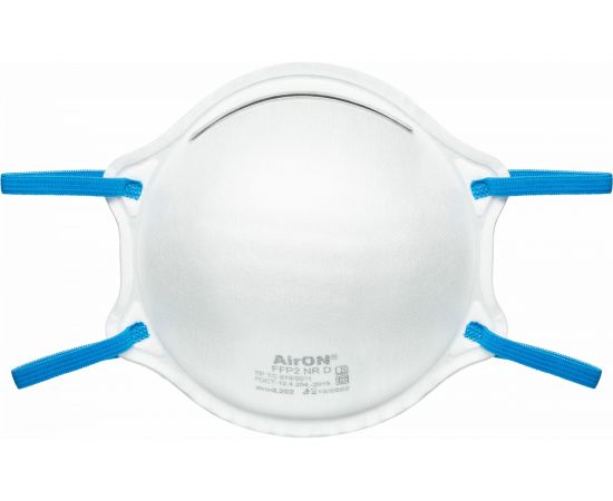 Респиратор-полумаска AirON FFP2 с боковыми ушками, 202, без клапана, 10 штук в упаковке AG0002 – изображение 2