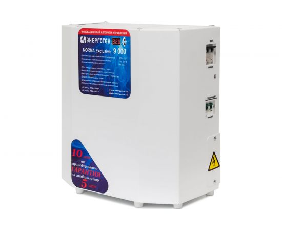 Стабилизатор напряжения (9000 ±11 В 120-275 В) Энерготех NORMA Exclusive 514418 – изображение 2