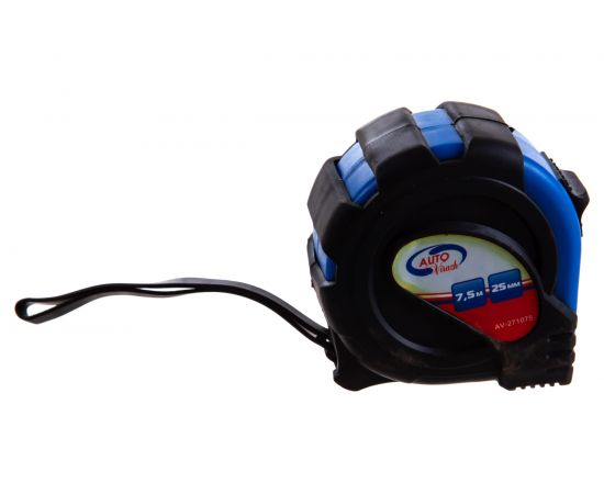 Рулетка обрезиненный корпус 7,5мх25мм AUTOVIRAZH AV-271075 – изображение 2
