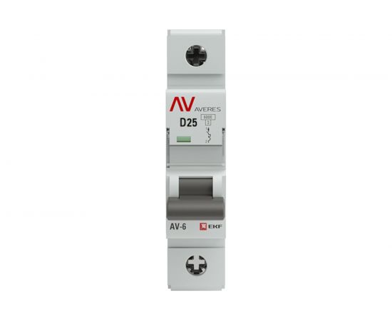 Автоматический выключатель EKF AVERES AV-6, 1P, 25A, D, 6kA, SQ mcb6-1-25D-av – изображение 2