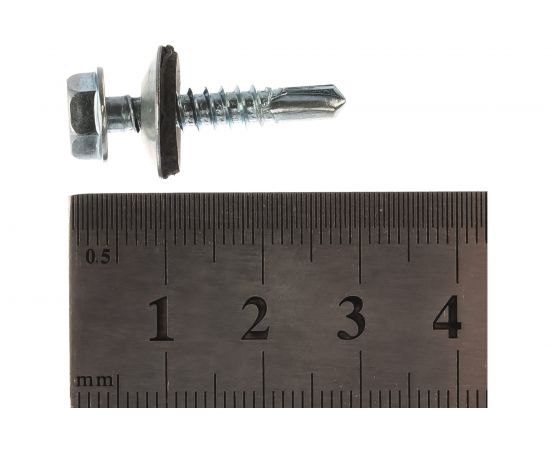 Саморез КРЕП-КОМП кровельный цинк, с шайбой EPDM, PT-3, 4,8х25 300шт ск4825фпт3 – изображение 3