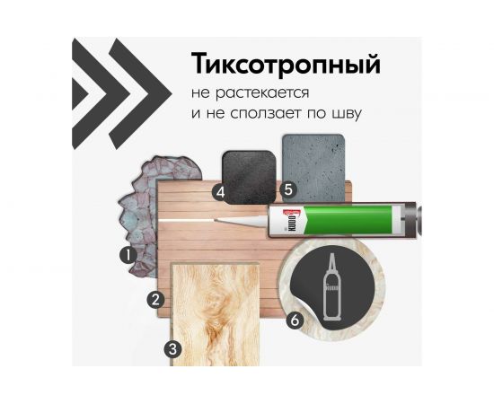 Силиконовый санитарный герметик KUDO (белый; 280 мл) KSK-121 – изображение 6