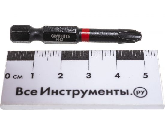 Биты ударные Graphite PH3 x 50 мм 1/4" S2 2 шт. 56H520 – изображение 7