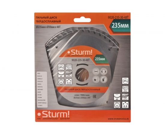 Диск пильный (235х30 мм; Z48) Sturm 9020-235-30-48T 