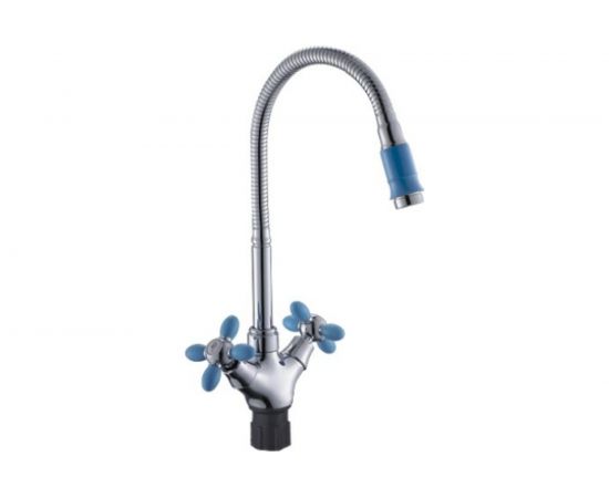 Смеситель для кухни Эверест с высоким изливом, крепление гайка B58-071D 