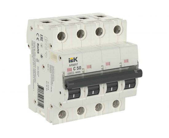 Автоматический выключатель IEK ARMAT M06N 4P C 50А AR-M06N-4-C050 