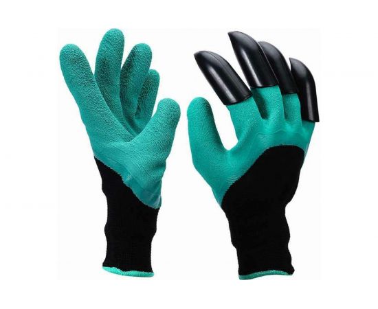 Садовые перчатки ЭКОСНАЙПЕР с когтями garden genie glove 