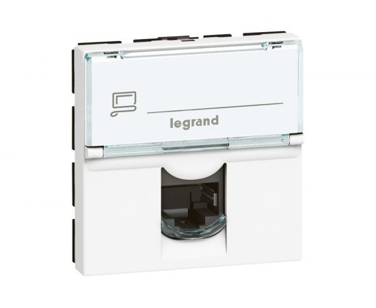 Механизм розетки Legrand 1-м СП Mosaic New 2-модульный RJ45 5E FTP Leg 78681/76555 124976 