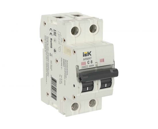 Автоматический выключатель IEK ARMAT M06N 2P C 8А AR-M06N-2-C008 