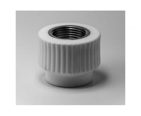 Комбинированная муфта ООО МультиМирПласт ППР 25x3/4 ВР белая ППР МФК 25 3/4 ВР 