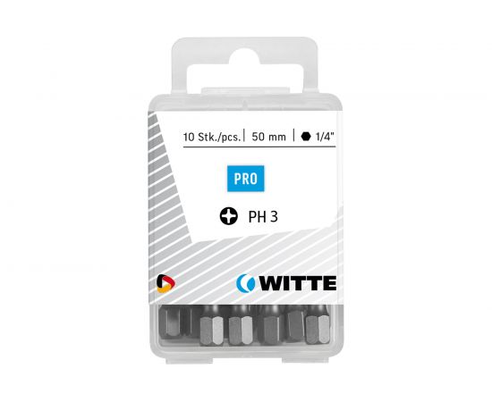 Бита PH3 х 50 мм (10 шт.) WITTE 427522200 – изображение 2