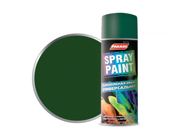 Аэрозольная эмаль PARADE SPRAY PAINT RAL 6005 Зеленый мох Лк-00008447 – изображение 2