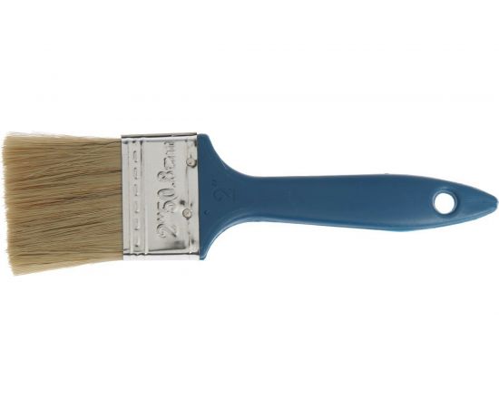 Плоская кисть TUNDRA смешанная щетина, пластиковая ручка, 2"", 50 мм 1818237 – изображение 2
