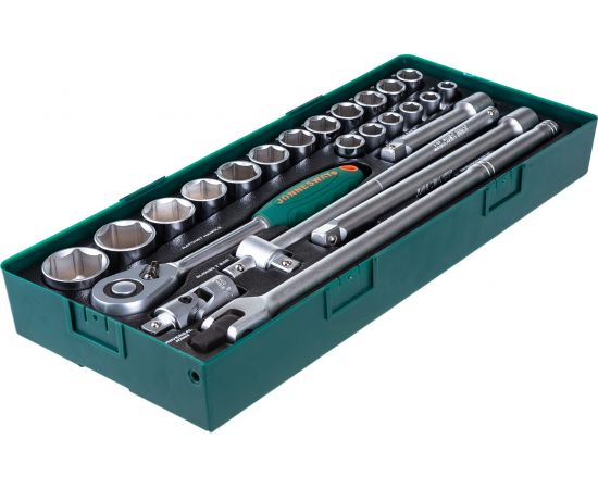 Набор торцевых головок 1/2"DR 10-32 мм 24 предмета (ложемент) Jonnesway S04H4524ST (S04H4524SP) – изображение 2