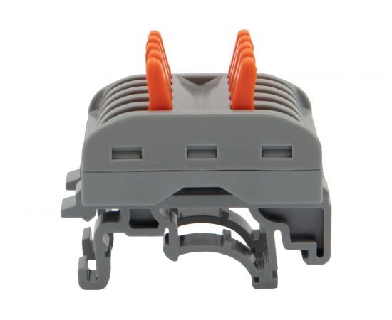Проходная клемма REXANT с рычажком 5 полюсов 0,08-4 мм2 с крепление на DIN-рейку серая 20 шт 07-5236 – изображение 2