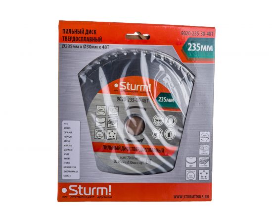 Диск пильный (235х30 мм; Z48) Sturm 9020-235-30-48T – изображение 2
