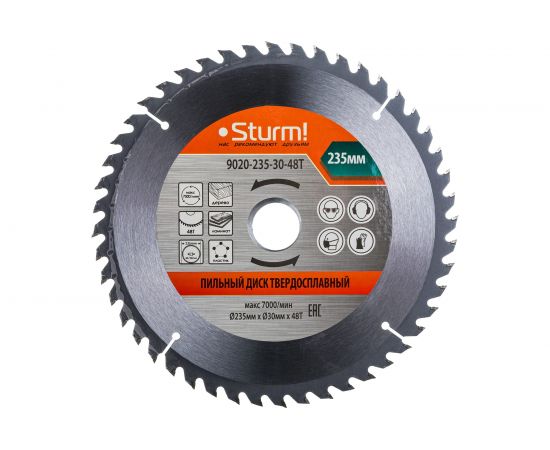 Диск пильный (235х30 мм; Z48) Sturm 9020-235-30-48T – изображение 3