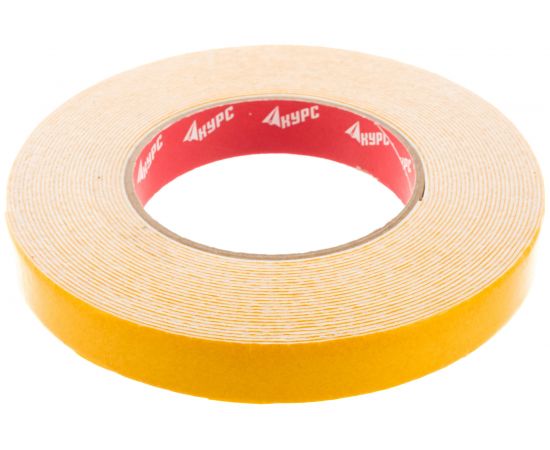 Монтажная клейкая лента на вспененной основе КУРС белая, 19мм х 10м 11788 – изображение 3