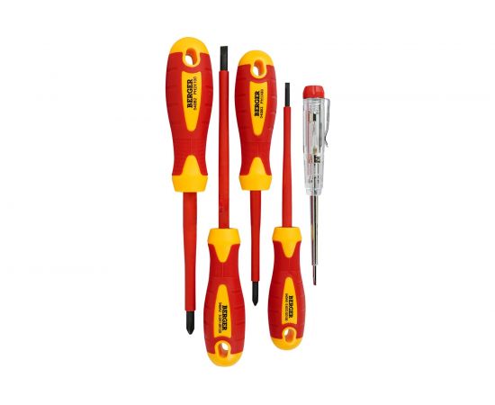 Набор диэлектрических отверток до 1000V, 5шт Berger BG BG1065 – изображение 3