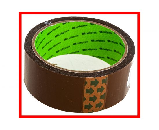 Клейкая лента СИБРТЕХ 36ммх40м цвет коричневый 88842 – изображение 4