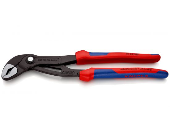 Переставные клещи Knipex Cobra, 70 мм (2 3/4""), 300 мм, серые, 2К ручки, KN-8702300SB 