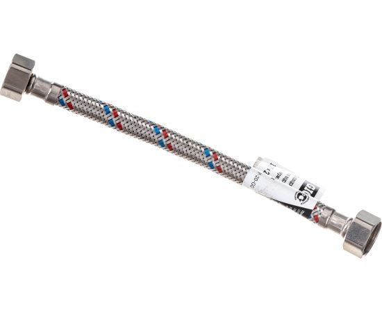 Гибкая подводка для воды Gigant с оплеткой из нержавеющей стали, 1/2""х20 см, г/г P-20-GG 