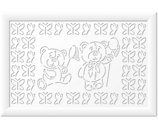 Экран для радиатора Стильный Дом Мишки 90x60 см, белый v547237 