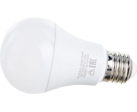 Светодиодная диммируемая лампа Наносвет LE-GLS-D-12/E27/940, 12Вт, E27, 240 градусов, 1020 лм, 4000К, Ra90, L239 