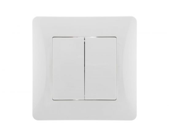 Двухклавишный выключатель GUSI ELECTRIC Ugra СУ, 10А, 250В, белый С11В2-001-СБ 