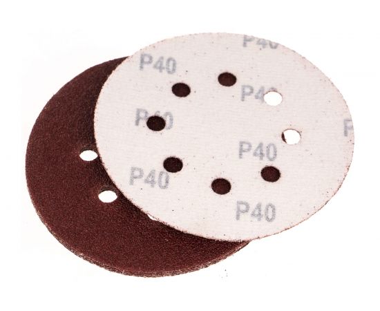 Круг шлифовальный (5 шт; 125 мм; 8 отверстий; P40; липучка) Sturm 9010-1258-040 