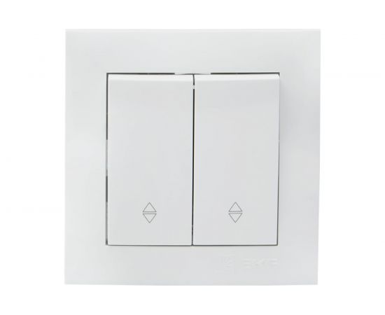 Проходной 2-клавишный выключатель EKF Валенсия, 10А белый PROxima EWV10-027-10 