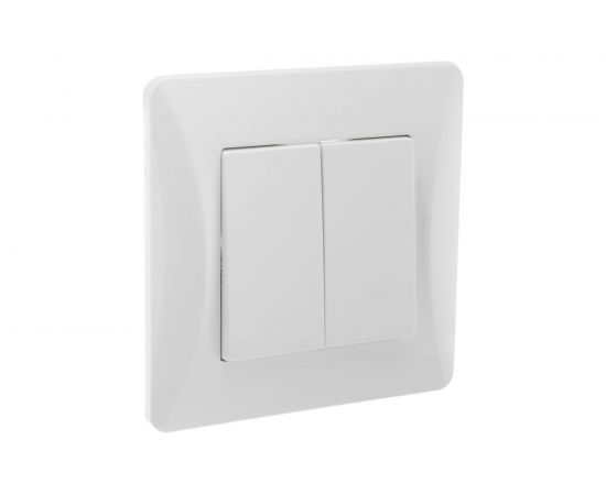 Двухклавишный выключатель GUSI ELECTRIC Ugra СУ, 10А, 250В, белый С11В2-001-СБ – изображение 2