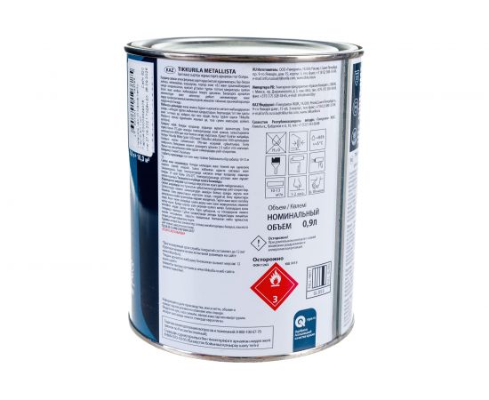 Краска TIKKURILA METALLISTA по ржавчине 3 в 1, глянцевая, черный 0,9л 700011711 – изображение 2