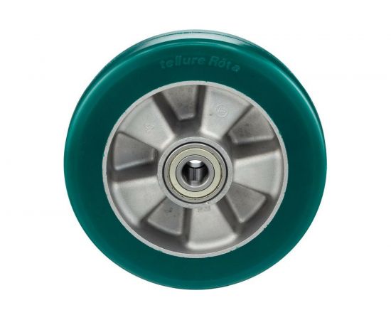 Колесо большегрузное под ось (160 мм; 600 кг, полиуретан TR-ROLL/алюминий) Tellure Rota 622104 – изображение 2