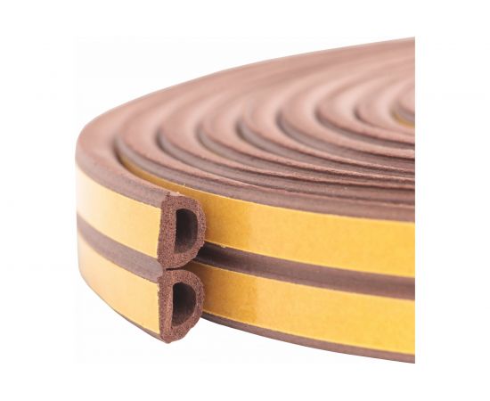 Самоклеящийся уплотнитель ZOOM Classic D (9х7,5 мм; коричневый; 10 м) 02-2-4-152 – изображение 2