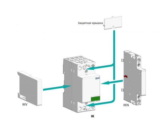 Блок-контакт Iskra для модульных контакторов IKN11 УТ-00019648 – изображение 3