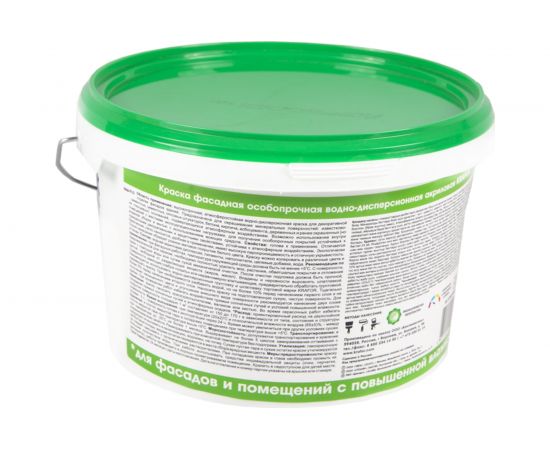 Водно-дисперсная фасадная особопрочная краска Krafor 3 кг 26948 – изображение 3