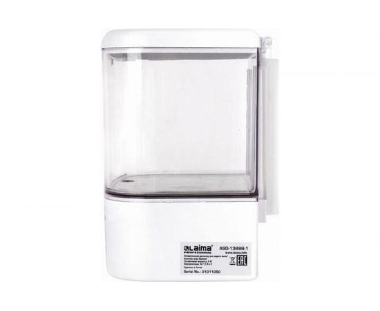 Диспенсер для жидкого мыла ЛАЙМА CLASSIC наливной, сенсорный, 0.6 л, ABS-пластик, белый 607315 – изображение 3