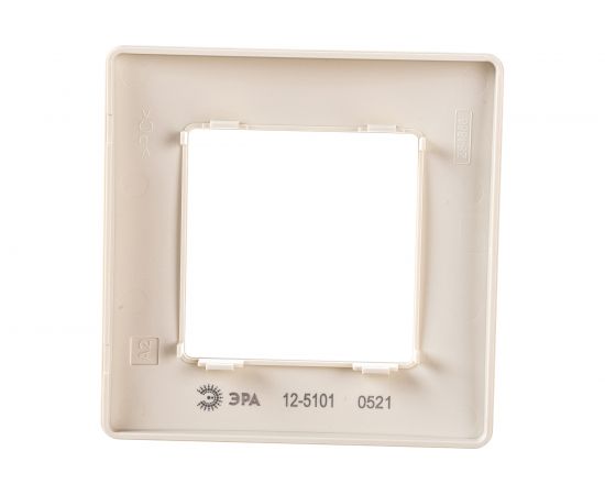Рамка для розеток и выключателей ЭРА Серия 12 12510102 на 1 пост, Сатин, слоновая кость Б0052500 – изображение 3