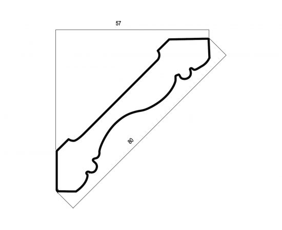 Cosca Карниз 179-12 интерьерный багет, 80 мм, лен СПБ028501 – изображение 3
