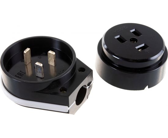 Печной разъем IN HOME РШ/ВШ, карболитовый, 32А, 250В, черный 9114 4690612010199 – изображение 4