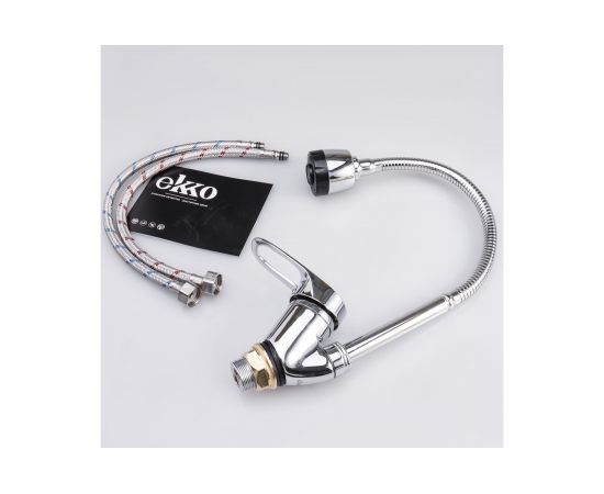 Смеситель для кухни Ekko гибкий излив, с гайкой E4336 – изображение 6