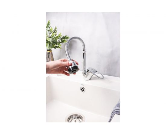 Смеситель для кухни Ekko гибкий излив, с гайкой E4336 – изображение 7