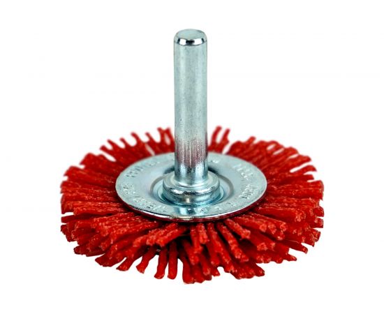 Кордщётка дисковая 50 мм, абразивный нейлон 1.2 мм, P80, хвостовик 6 мм Berger BG BG1737 