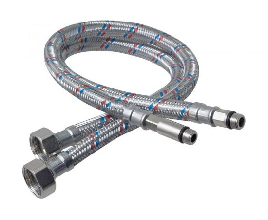 Гибкая подводка для смесителя OUTE пара, 1/2"", М10, гайка-штуцер, 50 см TP57-50 